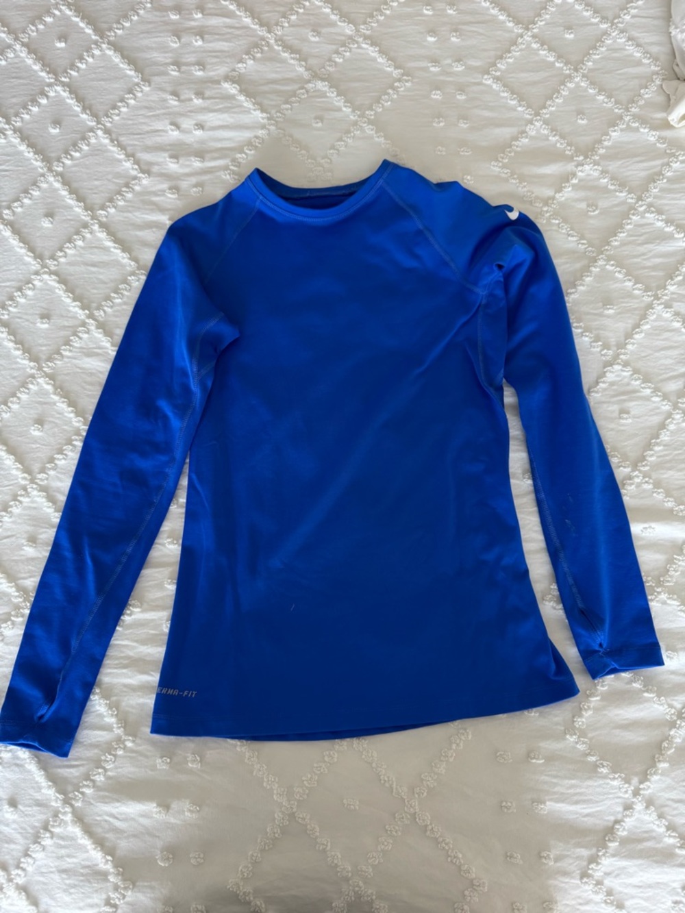 Nike Long Sleeve Dri-FIT Top in Bright Blue